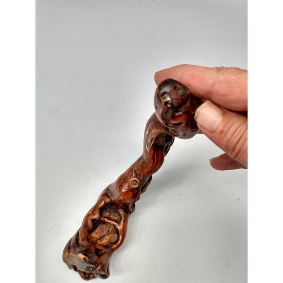 Vintage Briar Wood Corkscrew (1960-70) - 7" long handle - Gorgeous Piece - Picture 9 of 9